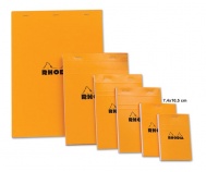 Clairefontaine Rhodia oranžový poznámkový blok 80 listov, linajkový 7,5x10,5cm