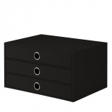 Rössler SOHO úložný box 3-šuflíkový čierny