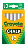 Crayola 12 ks tabuľová krieda, bezprašná biela