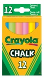 Crayola 12 ks tabulová krieda, bezprašná, farebná