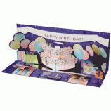 Popshot pohľadnica,panorama Balloon and Cake Explosion/výbuch balónov a zákusku VÝPREDAJ
