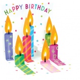 Popshot pohľadnica mini, narodeninová Birthday Candles/narodeninové sviečky