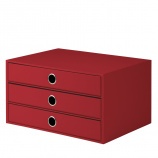 Rössler SOHO úložný box 3-šuflíkový červený