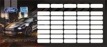 Lizzy Card rozvrh hodín, mini Ford SHELBY GT-H