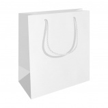 Darčeková taška A5 na výšku, matná (20x10x24 cm) biela
