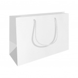 Darčeková taška A5 na šírku, matná (25x9x19 cm) biela