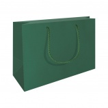 Darčeková taška A5 na šírku, matná (25x9x19 cm) zelená