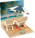 Popshot pohľadnica mini, plážové ležadlo