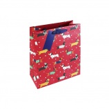 Eurowrap darčeková taška, červená, psi (21,5x25x10 cm) Vian. (2)