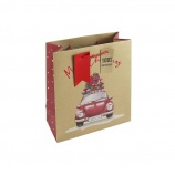 Eurowrap darčeková taška, kraft, červené auto (21,5x25x10 cm) Vian. (2)